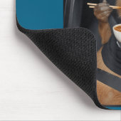 67 Capybara, das Ramen isst Gen-Schrift-Design Mousepad (Ecke)
