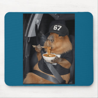 67 Capybara, das Ramen isst Gen-Schrift-Design Mousepad