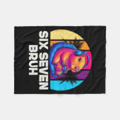 67 Capybara Funny Six Seven Bruh Capybara Video Ga Fleecedecke (Vorderseite (Horizontal))