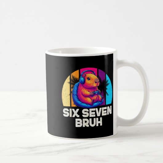 67 Capybara Funny Six Seven Bruh Capybara Video Ga Kaffeetasse (Rechts)