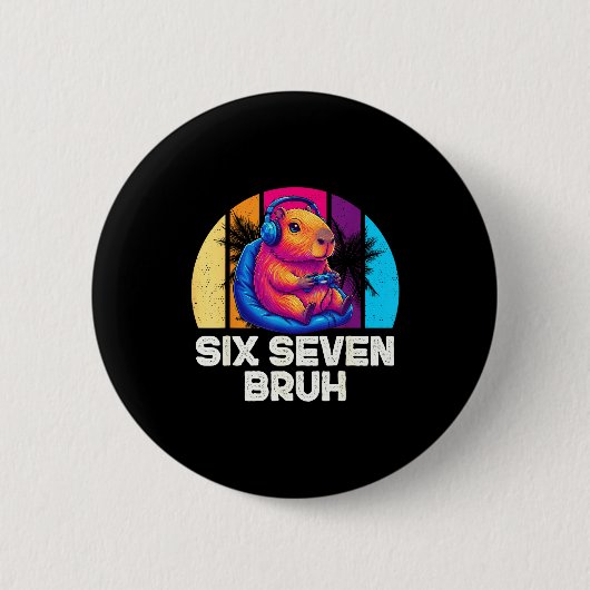 67 Capybara Lustig Six Seven Bruh Capybara Video G Button (Vorderseite)