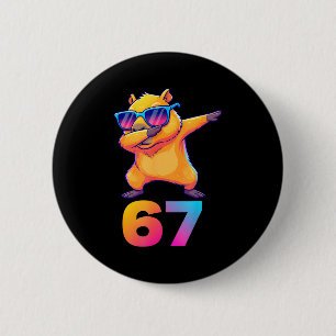 67 Capybara Sechs Sieben Meme Tier Coole Capybara  Button