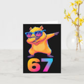 67 Capybara Sechs Sieben Meme Tier Coole Capybara  Karte (Gelbe Blume)