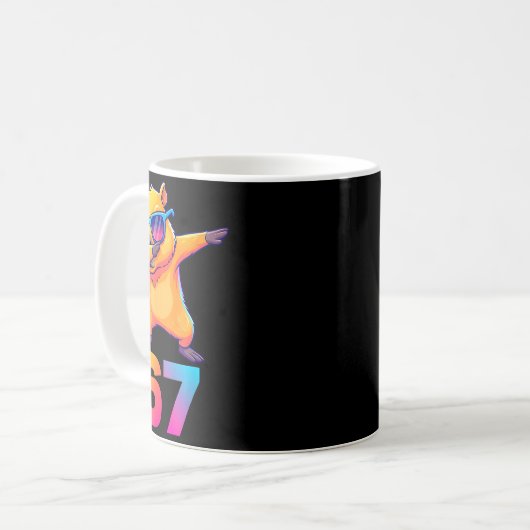 67 Capybara Six Seven Meme Animal Cool Capybara Da Kaffeetasse (Vorderseite Links)