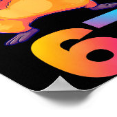 67 Capybara Six Seven Meme Animal Cool Capybara Da Poster (Ecke)