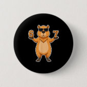67 Capybara Sungles Gen Alpha Slang Funny Six Seve Button (Vorderseite)