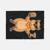 67 Capybara Sungles Gen Alpha Slang Funny Six Seve Fleecedecke (Vorderseite (Horizontal))