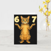 67 Cat Meme Funny Gen Alpha Slang Humor For Teens  Karte (Gelbe Blume)