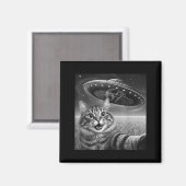 67 Cat Selfie With Alien Ufos Funny Cat Six Seven Magnet (Vorderseite/Rückseite)