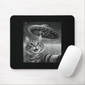 67 Cat Selfie With Alien Ufos Funny Cat Six Seven Mousepad (Mit Mouse)