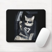 67 Cat Wearing Sungles Gen Alpha Funny Six Seven 6 Mousepad (Mit Mouse)