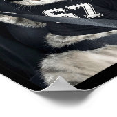 67 Cat Wearing Sungles Gen Alpha Funny Six Seven 6 Poster (Ecke)