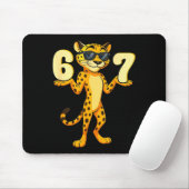 67 Cheetah Meme Six Seven Hands Motion Kids Teens Mousepad (Mit Mouse)
