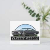 67_Chevelle_Black Postkarte (Stehend Vorderseite)