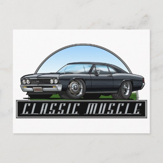 67_Chevelle_Black Postkarte (Vorderseite)