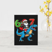 67 Christmas 6 7 Meme Funny Santa Six Seven Xmas B Karte (Gelbe Blume)
