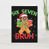 67 Christmas 6 7 Meme Gingerbread Man  Karte (Vorderseite)