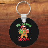 67 Christmas 6 7 Meme Gingerbread Man Schlüsselanhänger (Vorderseite)