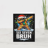 67 Christmas 6 7 Meme Gingerbread Man Xmas Pajamas Karte (Vorderseite)