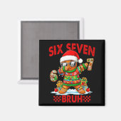 67 Christmas 6 7 Meme Gingerbread Man Xmas Pajamas Magnet (Vorderseite/Rückseite)