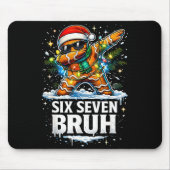 67 Christmas 6 7 Meme Gingerbread Man Xmas Pajamas Mousepad (Vorne)