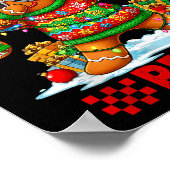 67 Christmas 6 7 Meme Gingerbread Man Xmas Pajamas Poster (Ecke)