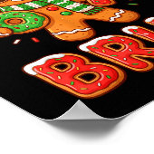 67 Christmas 6 7 Meme Gingerbread Man Xmas Pajamas Poster (Ecke)