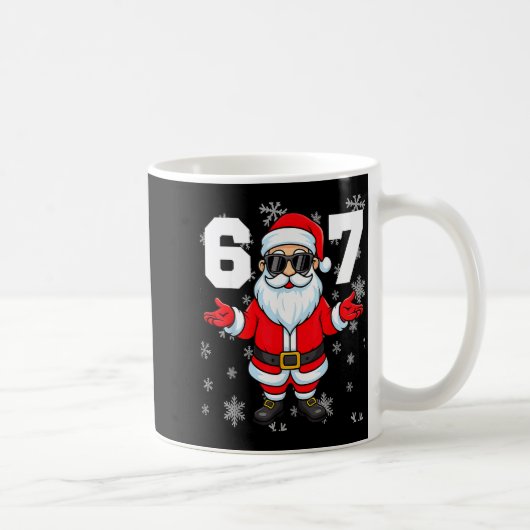 67 Christmas 6 7 Meme Pajamas 67 Bruh Slang Kaffeetasse (Rechts)