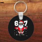 67 Christmas 6 7 Meme Pajamas 67 Bruh Slang Schlüsselanhänger (Vorderseite)