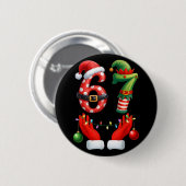 67 Christmas 6 7 Meme Pajamas Holiday Gen Alpha Sl Button (Vorne & Hinten)