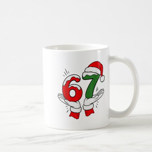 67 Christmas 6 7 Meme Pajamas Holiday Gen Alpha Sl Kaffeetasse (Rechts)