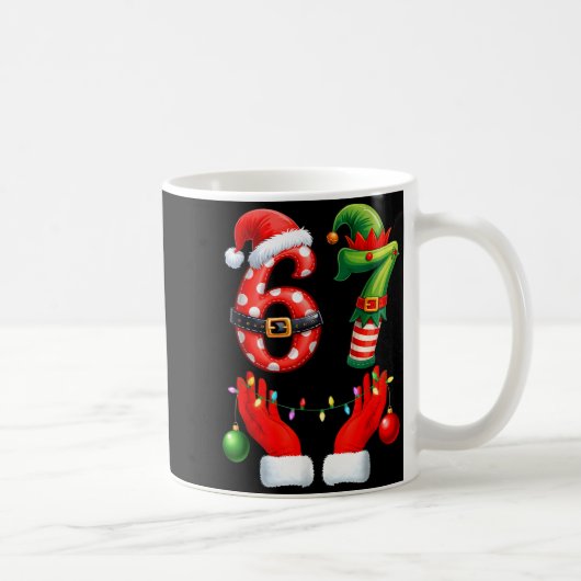 67 Christmas 6 7 Meme Pajamas Holiday Gen Alpha Sl Kaffeetasse (Rechts)