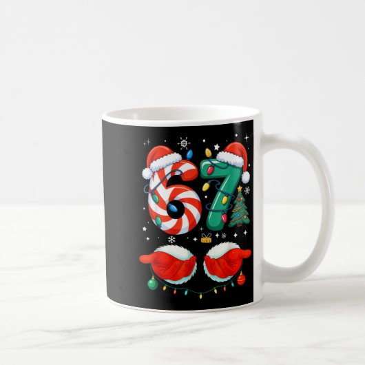 67 Christmas 6 7 Meme Pajamas Holiday Gen Alpha Sl Kaffeetasse (Rechts)