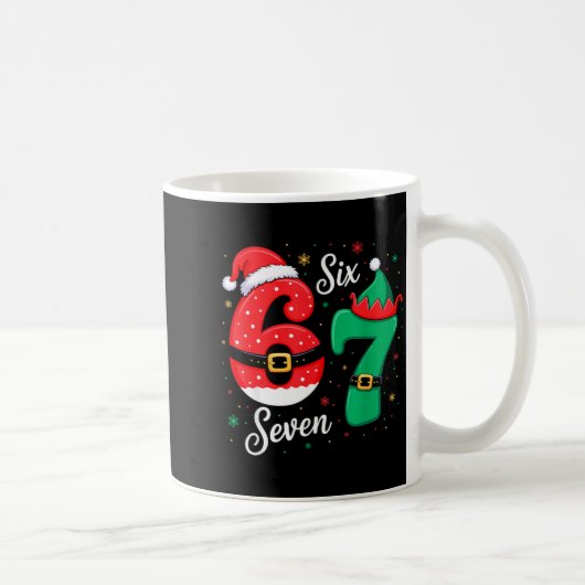 67 Christmas 6 7 Meme Pajamas Holiday Gen Alpha Sl Kaffeetasse (Rechts)