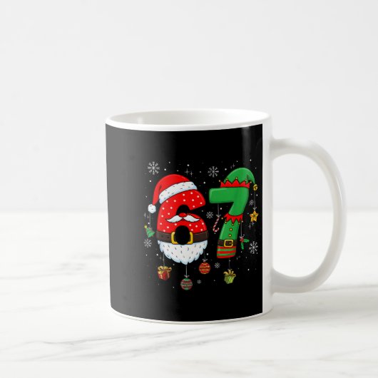 67 Christmas 6 7 Meme Pajamas Holiday Gen Alpha Sl Kaffeetasse (Rechts)
