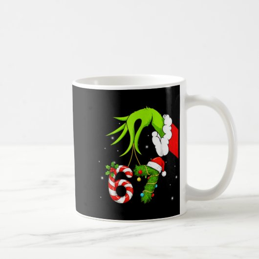 67 Christmas 6 7 Meme Pajamas Holiday Gen Alpha Sl Kaffeetasse (Rechts)