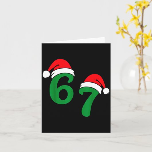 67 Christmas 6 7 Meme Pajamas Holiday Gen Alpha Sl Karte (Gelbe Blume)