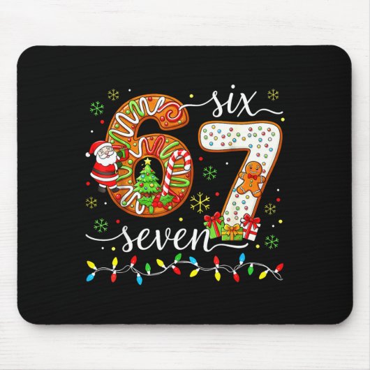 67 Christmas 6 7 Meme Pajamas Holiday Gen Alpha Sl Mousepad (Vorne)