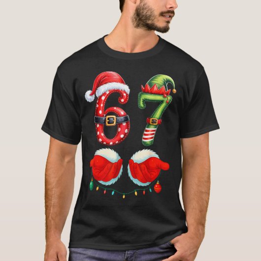 67 Christmas 6 7 Meme Pajamas Holiday Gen Alpha Sl T-Shirt (Vorderseite)