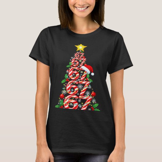 67 Christmas 6 7 Meme Pajamas Holiday Gen Alpha Sl T-Shirt (Vorderseite)