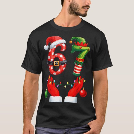 67 Christmas 6 7 Meme Pajamas Holiday Gen Alpha Sl T-Shirt (Vorderseite)