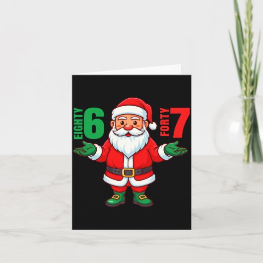 67 Christmas 6 7 Meme Six Seven Funny Santa Xmas 8 Karte (Vorderseite)
