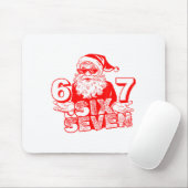 67 Christmas 6 7 Meme Six Seven Funny Santa Xmas B Mousepad (Mit Mouse)