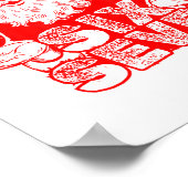 67 Christmas 6 7 Meme Six Seven Funny Santa Xmas B Poster (Ecke)