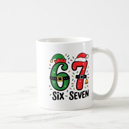 67 Christmas 6 7 Meme Six Seven Xmas Kaffeetasse (Rechts)