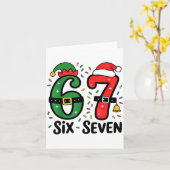 67 Christmas 6 7 Meme Six Seven Xmas Karte (Gelbe Blume)