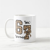 67 Christmas 6 7 Six Seven Meme 67 Leopard Cheetah Kaffeetasse (Links)