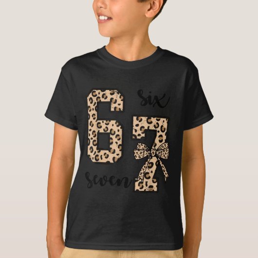 67 Christmas 6 7 Six Seven Meme 67 Leopard Cheetah T-Shirt (Vorderseite)