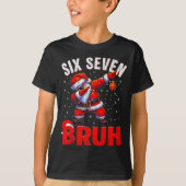 67 Christmas Bruh 6 7 Meme Pajamas Holiday Gen Alp T-Shirt (Vorderseite)