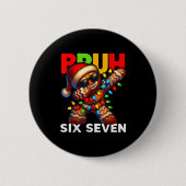 67 Christmas Bruh Funny 67 Gingerbread Dabbing Kid Button (Vorderseite)